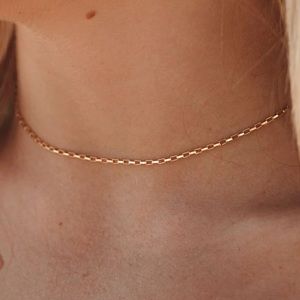 Atolea 18K Gold Mini Links Choker Necklace